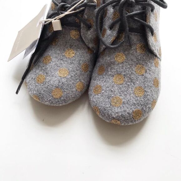 ZARA NWT gray fabric bluchers size 24(7.5) - Picture 4 of 9